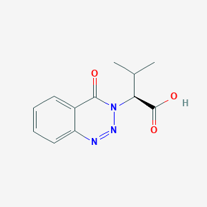 molecular formula C12H13N3O3 B7782569 (2S)-3-methyl-2-[4-oxo-1,2,3-benzotriazin-3(4H)-yl]butanoic acid 