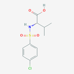 molecular formula C11H14ClNO4S B7782598 L-Valine, N-[(4-chlorophenyl)sulfonyl]- CAS No. 68005-72-1