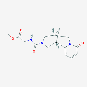 molecular formula C15H19N3O4 B7782686 methyl 2-[[(1S,9S)-6-oxo-7,11-diazatricyclo[7.3.1.02,7]trideca-2,4-diene-11-carbonyl]amino]acetate 