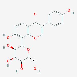 molecular formula C21H20O9 B7782766 7-hydroxy-3-(4-hydroxyphenyl)-8-((3R,4R,5S,6R)-3,4,5-trihydroxy-6-(hydroxymethyl)tetrahydro-2H-pyran-2-yl)-4H-chromen-4-one 
