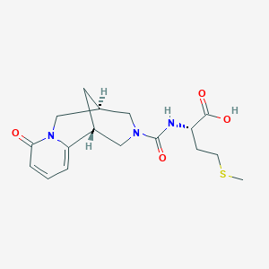 molecular formula C17H23N3O4S B7782778 (2S)-4-methylsulfanyl-2-[[(1R,9R)-6-oxo-7,11-diazatricyclo[7.3.1.02,7]trideca-2,4-diene-11-carbonyl]amino]butanoic acid 