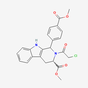 molecular formula C23H21ClN2O5 B7782808 methyl (3S)-2-(chloroacetyl)-1-[4-(methoxycarbonyl)phenyl]-2,3,4,9-tetrahydro-1H-beta-carboline-3-carboxylate 