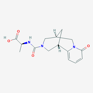 molecular formula C15H19N3O4 B7782820 (S)-2-((1R,5R)-8-oxo-2,3,4,5,6,8-hexahydro-1H-1,5-methanopyrido[1,2-a][1,5]diazocine-3-carboxamido)propanoic acid 
