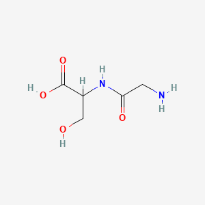 molecular formula C5H10N2O4 B7782840 甘氨酰-dl-丝氨酸 CAS No. 2789-31-3