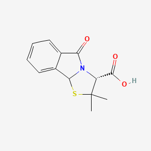 molecular formula C13H13NO3S B7782882 (3R)-2,2-dimethyl-5-oxo-2,3,5,9b-tetrahydrothiazolo[2,3-a]isoindole-3-carboxylic acid 