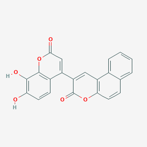molecular formula C22H12O6 B7782894 2-(7,8-Dihydroxy-2-oxochromen-4-yl)benzo[f]chromen-3-one 