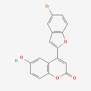 molecular formula C17H9BrO4 B7782922 4-(5-bromo-1-benzofuran-2-yl)-6-hydroxy-2H-chromen-2-one 