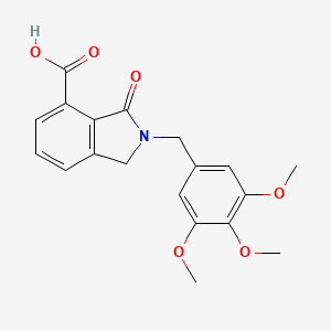 molecular formula C19H19NO6 B7782935 3-oxo-2-(3,4,5-trimethoxybenzyl)-2,3-dihydro-1H-isoindole-4-carboxylic acid 