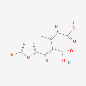 molecular formula C11H9BrO5 B7783012 (2Z,4E)-4-[(5-bromofuran-2-yl)methylidene]-3-methylpent-2-enedioic acid 