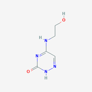 molecular formula C5H8N4O2 B7783032 5-[(2-Hydroxyethyl)amino]-1,2,4-triazin-3-ol 