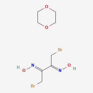molecular formula C8H14Br2N2O4 B7783045 (NZ)-N-[(3Z)-1,4-dibromo-3-hydroxyiminobutan-2-ylidene]hydroxylamine;1,4-dioxane 