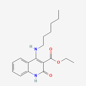 Ethyl 4-(hexylamino)-2-oxo-1,2-dihydroquinoline-3-carboxylate