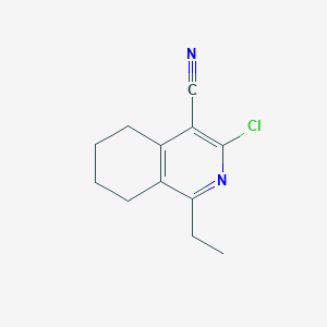 molecular formula C12H13ClN2 B7783203 3-Chloro-1-ethyl-5,6,7,8-tetrahydroisoquinoline-4-carbonitrile 