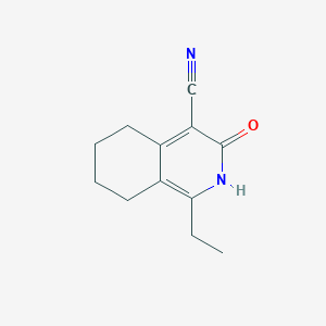 molecular formula C12H14N2O B7783222 1-乙基-3-氧代-2,3,5,6,7,8-六氢异喹啉-4-腈 