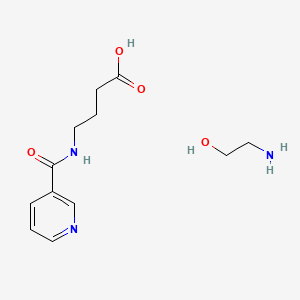 molecular formula C12H19N3O4 B7783236 N-Nicotinoyl-gamma-aminobutyric acid ethanolamine salt CAS No. 113694-82-9