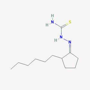 (2Z)-2-(2-hexylcyclopentylidene)hydrazinecarbothioamide