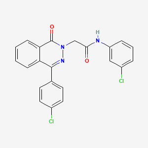 molecular formula C22H15Cl2N3O2 B7783364 N-(3-Chlorophenyl)-2-(4-(4-chlorophenyl)-1-oxophthalazin-2(1H)-yl)acetamide 