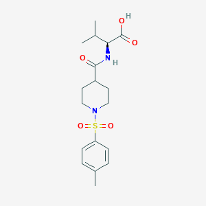molecular formula C18H26N2O5S B7783401 N-({1-[(4-methylphenyl)sulfonyl]piperidin-4-yl}carbonyl)-L-valine 