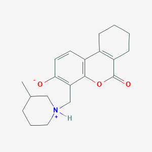 molecular formula C20H25NO3 B7783431 4-[(3-methylpiperidinium-1-yl)methyl]-6-oxo-7,8,9,10-tetrahydro-6H-benzo[c]chromen-3-olate 