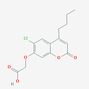 molecular formula C15H15ClO5 B7783453 [(4-butyl-6-chloro-2-oxo-2H-chromen-7-yl)oxy]acetic acid 