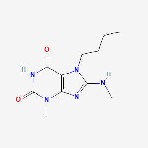 molecular formula C11H17N5O2 B7783467 7-butyl-6-hydroxy-3-methyl-8-(methylamino)-3,7-dihydro-2H-purin-2-one CAS No. 476480-75-8