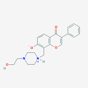 molecular formula C22H24N2O4 B7783488 7-hydroxy-8-((4-(2-hydroxyethyl)piperazin-1-yl)methyl)-3-phenyl-4H-chromen-4-one 