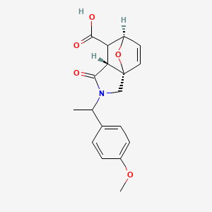 molecular formula C18H19NO5 B7783499 (1S,5R,7R)-3-[1-(4-methoxyphenyl)ethyl]-4-oxo-10-oxa-3-azatricyclo[5.2.1.01,5]dec-8-ene-6-carboxylic acid 