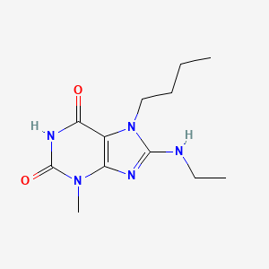 molecular formula C12H19N5O2 B7783501 7-butyl-8-(ethylamino)-6-hydroxy-3-methyl-3,7-dihydro-2H-purin-2-one CAS No. 476480-76-9