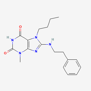 molecular formula C18H23N5O2 B7783515 7-butyl-3-methyl-8-[(2-phenylethyl)amino]-3,7-dihydro-1H-purine-2,6-dione CAS No. 476480-73-6
