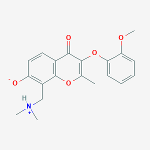 8-[(dimethylammonio)methyl]-3-(2-methoxyphenoxy)-2-methyl-4-oxo-4H-chromen-7-olate