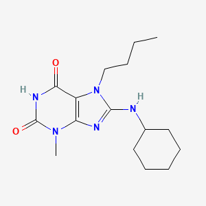 7-butyl-8-(cyclohexylamino)-3-methyl-3,7-dihydro-1H-purine-2,6-dione