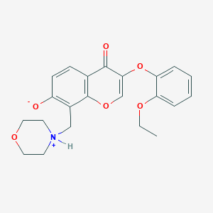 3-(2-ethoxyphenoxy)-8-(morpholin-4-ium-4-ylmethyl)-4-oxo-4H-chromen-7-olate