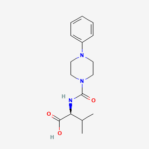 (2S)-3-methyl-2-[(4-phenylpiperazine-1-carbonyl)amino]butanoic acid