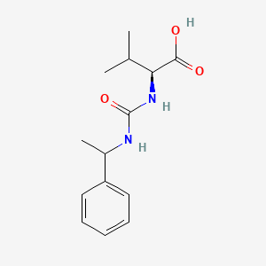molecular formula C14H20N2O3 B7783603 N-[(1-phenylethyl)carbamoyl]-L-valine 