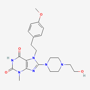 6-hydroxy-8-[4-(2-hydroxyethyl)piperazin-1-yl]-7-[2-(4-methoxyphenyl)ethyl]-3-methyl-3,7-dihydro-2H-purin-2-one