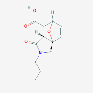 molecular formula C13H17NO4 B7783784 (3aS,6R,7aR)-2-isobutyl-1-oxo-1,2,3,6,7,7a-hexahydro-3a,6-epoxyisoindole-7-carboxylic acid 