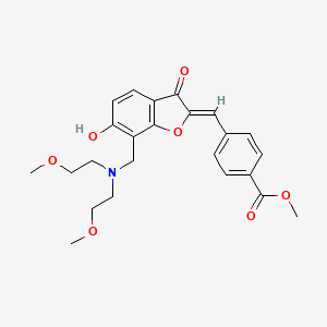 methyl 4-{(Z)-[7-{[bis(2-methoxyethyl)amino]methyl}-6-hydroxy-3-oxo-1-benzofuran-2(3H)-ylidene]methyl}benzoate