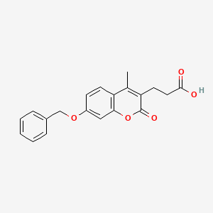 molecular formula C20H18O5 B7783810 3-[7-(benzyloxy)-4-methyl-2-oxo-2H-chromen-3-yl]propanoic acid 
