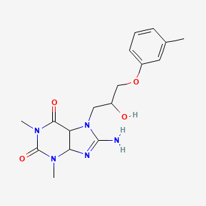 8-amino-7-[2-hydroxy-3-(3-methylphenoxy)propyl]-1,3-dimethyl-3,4,5,7-tetrahydro-1H-purine-2,6-dione
