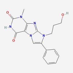 4-hydroxy-8-(3-hydroxypropyl)-1-methyl-7-phenyl-1H-imidazo[2,1-f]purin-2(8H)-one