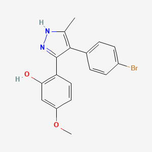 2-[4-(4-bromophenyl)-3-methyl-1H-pyrazol-5-yl]-5-methoxyphenol