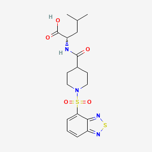 molecular formula C18H24N4O5S2 B7783983 N-{[1-(2,1,3-benzothiadiazol-4-ylsulfonyl)piperidin-4-yl]carbonyl}-L-leucine 