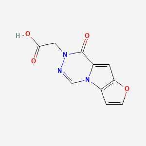 molecular formula C10H7N3O4 B7783999 2-(9-Oxo-5-oxa-1,10,11-triazatricyclo[6.4.0.02,6]dodeca-2(6),3,7,11-tetraen-10-yl)acetic acid 
