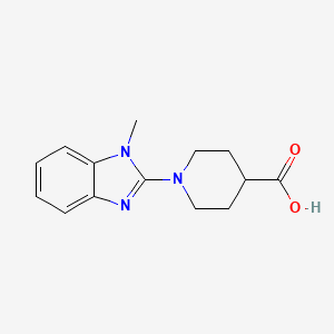 molecular formula C14H17N3O2 B7784004 1-(1-Methylbenzimidazol-2-yl)piperidine-4-carboxylic acid 