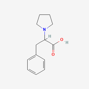 molecular formula C13H17NO2 B7784025 3-Phenyl-2-(1-pyrrolidinyl)propionic Acid 
