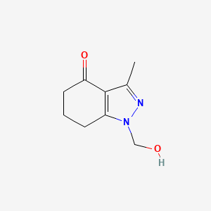 molecular formula C9H12N2O2 B7784046 1-(hydroxymethyl)-3-methyl-6,7-dihydro-5H-indazol-4-one 