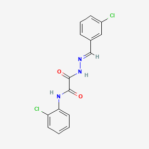 2-[2-(3-chlorobenzylidene)hydrazino]-N-(2-chlorophenyl)-2-oxoacetamide