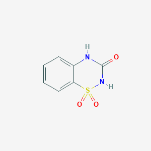 molecular formula C7H6N2O3S B077841 2H-1,2,4-benzothiadiazin-3(4H)-one 1,1-dioxide CAS No. 13338-00-6