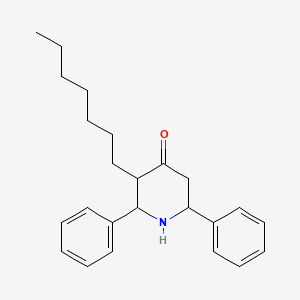 molecular formula C24H31NO B7784132 3-Heptyl-2,6-diphenylpiperidin-4-one 