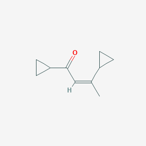 molecular formula C10H14O B7784136 (2Z)-1,3-dicyclopropylbut-2-en-1-one 